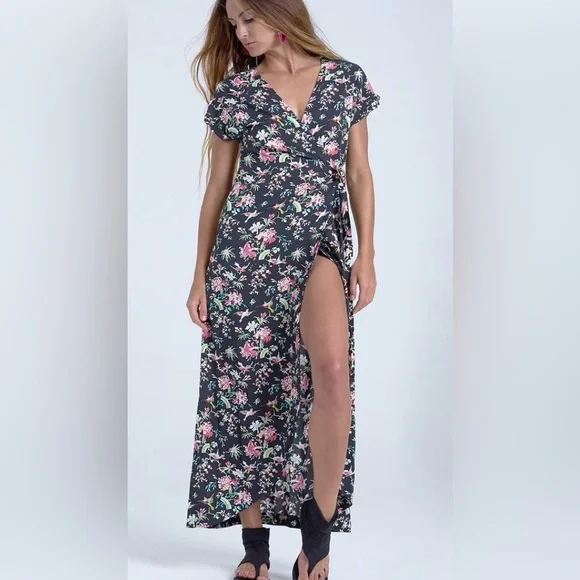 Floral Wrap Dress - Picture 3 of 11